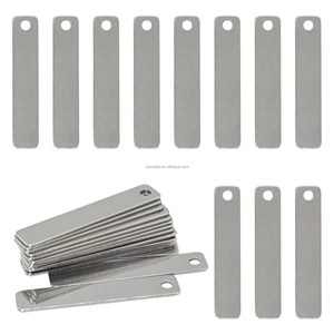 التصنيع باستخدام الحاسب الآلي الفولاذ المقاوم للصدأ مستطيلة الفراغات تسميات المعادن نحت وختم الفراغات - Product Image 2