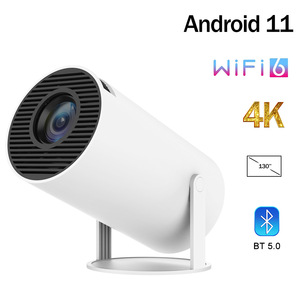 2024 mới hy300 120 Ansi Lumen Android 10 1 + 8GB cài đặt sẵn Youtube Google 4K Video chơi trực tuyến xách tay máy chiếu proyector - Product Image 2