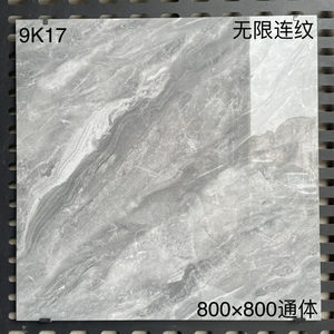 Azulejos de porcelana gris brillante pulido de 80x80 cm, tipo mármol, para suelo y decoración de paredes, en venta. - Product Image 5