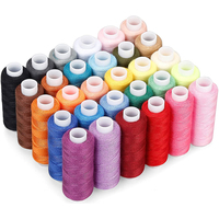 D & D 60 renk yüksek mukavemetli dikiş iplikleri kitleri el dikiş nakış İğne için 250 Yard makaralar 100% Polyester iplik