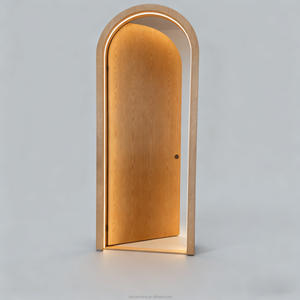 Avrupa tarzı güzel kapı kemerli iç kapı odası kapı Retro tasarım yuvarlak üst avustralya tarzı; - Product Image 5