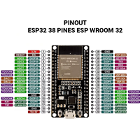 Module DIY Carte double couche ESP32 Carte d'extension compatible avec la carte de développement ESP32 WIFI BLE CP2102