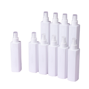 10 Pieces <b>200ml</b> Square White HDPE Plastic Airless Pump <b>Bottles</b> 5mm Thickness for Skin Care Serum Shampoo Perfume Screen Printed - Product Image 1