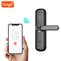 Cerradura Inteligente Tuya WiFi con Huella Dactilar, Contraseña Digital, Tarjeta IC, Entrada sin Llave, Cerradura Electrónica para Hogar y Oficina PST-HR01