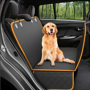 犬の後部座席カバープロテクター防水傷防止滑り止め犬の後部座席保護耐久性のあるペットカーシートカバー