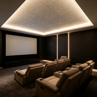 Panneau acoustique de plafond ciel étoilé en aluminium sur mesure 1200x600mm avec éclairage à fibres optiques pour plafond acoustique étoilé KTV