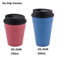 Tasse à café en fibre de bambou, gobelet de voyage, sans BPA, réutilisable, écologique, avec couvercle et manchon, 12 oz – Offre Spéciale 16 oz.