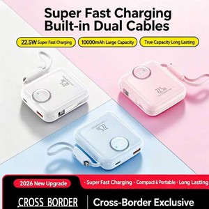 พาวเวอร์แบงค์แบบพกพา 22.5W ชาร์จเร็ว พร้อมสายเคเบิลชนิด C อินพุตเอาต์พุต ป้องกันการชาร์จเกิน สีขาว - Product Image 5