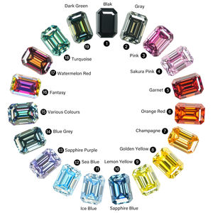 Goldleaf VVS 1ct GRA Certificated Color Moissanite Emerald Cut <b>Gemstone</b> Diamond <b>Loose</b> Moissanite - Product Image 1