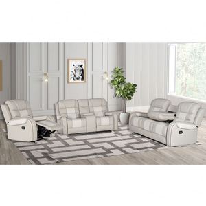 Chaise longue inclinable en velours et cuir de style européen avec cadre en bois, extensible, pour salon, avec fonctions de massage et de refroidissement - Product Image 4