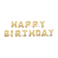 Ballons en feuille imprimés avec des lettres pour enfants et adultes, ballons rouges colorés joyeux anniversaire, bannière de ballons, remplis d'hélium, modèle MFHB001 de la marque MF