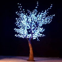 Arbre de cerisier artificiel lumineux LED étanche IP65 de 2,5 m pour la décoration extérieure de paysages et de rues, personnalisable en usine