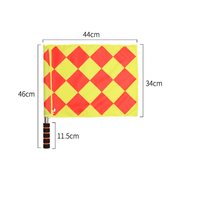Kit d'Arbitre de Football avec Cartons Rouges et Jaunes, Sifflets, Jeton de Tirage au Sort et Drapeaux de Juge de Touche pour les Matchs
