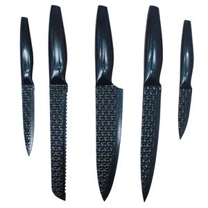 Set di coltelli da cucina con diamanti in acciaio inossidabile da 5 pezzi