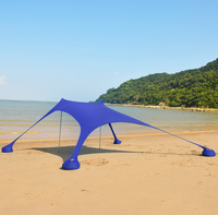 Tente de plage pliable, abri de soleil, chapiteau parapluie de plage avec pôle en aluminium, vente en gros