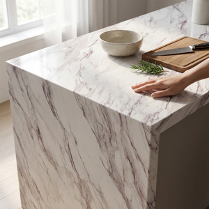 Encimera de Cuarzo Artificial con Vetas Púrpuras Exóticas Personalizadas, Tecnología Nano Inkjet, para Isla de Cocina Comercial, Mueble de Baño - Product Image 1