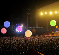 Ballon de foule gonflable en PVC avec lumière LED, vente chaude 2025, grand ballon de foule gonflable, ballon de foule pour la décoration de scène