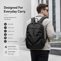 Sac à dos pour ordinateur portable imperméable, durable, respirant, grande capacité, léger, avec doublure en polyester, fermeture éclair et bandoulière arquée