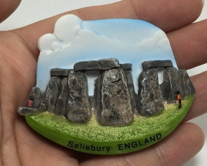 Aimant de réfrigérateur en résine 3D Stonehenge, souvenir touristique sur la plaine de Salisbury, <span class=keywords><strong>Wiltshire</strong></span>, Angleterre, artisanat en résine - Product Image 4
