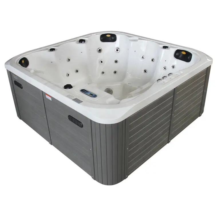 2-3 People Use Rectangular Control Panel Overflow Jet Bubble Balboa Outdoor Spa Massage Hot Spa Bathtubs With Seat