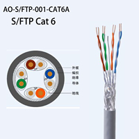10Gbps UL en la pared bulbo/foco cobre apantallado Cat 6A Cable (SSTP SFTP Cable Ethernet apantallado blindado Cat6 Cable