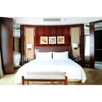 Hôtel de luxe ultra-luxe Platinum Resort, chambre standard blanche avec lit queen size, ensemble de meubles modernes, suite de chambre, appartement