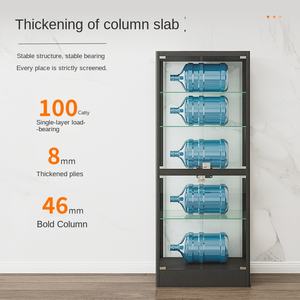 Gabinete de exhibición de almacenamiento de juguetes <span class=keywords><strong>Lego</strong></span> de vidrio transparente moderno con estantes ajustables Muebles para el hogar - Product Image 4