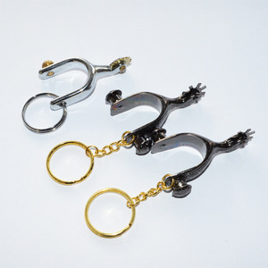 Hot Bán Cưỡi Ngựa Kim Loại Thủ Công Keyring Kẽm Hợp Kim Cưỡi Khởi Động Spur <span class=keywords><strong>Keychain</strong></span> - Product Image 2
