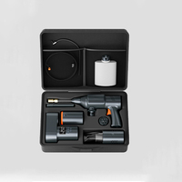 Station d'entretien automobile tout-en-un, laveuse sans fil, aspirateur, pompe à pneus, batterie externe 10000mAh, charge rapide Type C, kit auto portable OEM