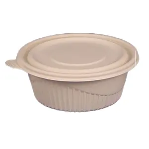 宜安圆形食品容器全脂一次性外卖食品去包装盒餐餐收纳汤沙拉碗HZY-Y-650