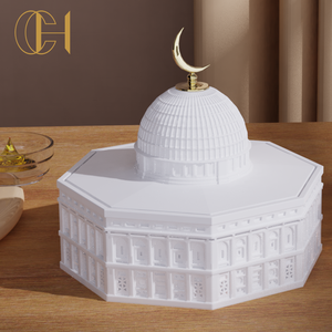 Pot à bougie en ciment C&H pour la mosquée du Ramadan musulman avec couvercles, pot à bougie en béton unique - Product Image 3