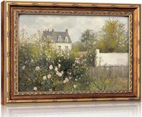 Vintage Goldgerahmter Französischer Rosen-Leinwanddruck Impressionistische Landhausdekoration OEM ODM Musterbereitstellung in Halber Tagzeit