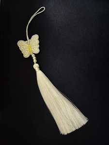 Handmade Butterfly Tassel Pendant Embroidered Silk Fringe Pendant for <b>Bag</b> <b>Charm</b> Home Decor - Product Image 5