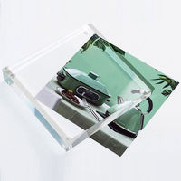 Fabricant de cadres photo magnétiques en acrylique personnalisés OEM, cadre photo double couche en PMMA Plexiglas transparent, support d'affichage de bureau