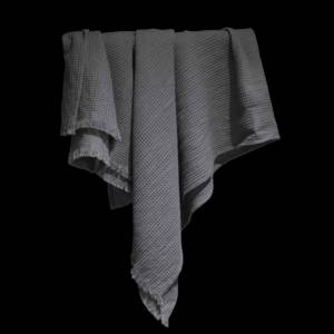 Blanc 52% lin et 48% coton doux et absorbant <span class=keywords><strong>français</strong></span> gaufré visage serviette de bain gland - Product Image 2