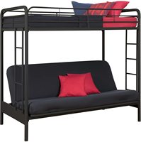 Sofá Convertible con marco de Metal y escalera, cama doble sobre futón