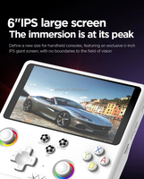 Console de jeu portable H5 avec écran IPS de 5 pouces, système Linux 64G, console de jeu vidéo avec éclairage RVB, batterie 4000 mAh