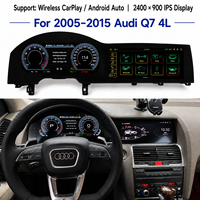 Lecteur DVD de voiture à double écran Android 24,8 pouces pour Audi Q7 4L 2005-2015, écran IPS 2400x900, écran partagé sans fil, Snapdragon