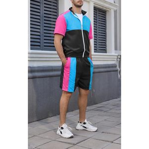 Conjunto Deportivo Yisfri para Hombre, Estilo Vintage de los 80s y 90s, de Secado Rápido, con Pantalones Cortos y Camiseta de Manga Corta, Estilo Disco - Product Image 6
