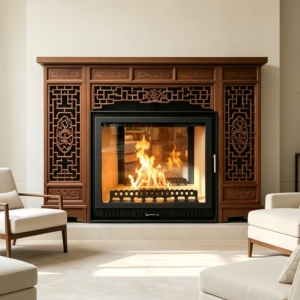 Cheminée à bois double face à haute efficacité et respectueuse <span class=keywords><strong>de</strong></span> l'environnement <span class=keywords><strong>pour</strong></span> villa et maison d'hôtes - Product Image 5