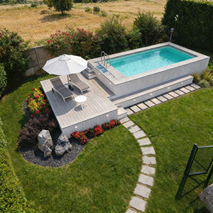 Piscine Conteneur Personnalisable Préfabriquée en Fibre de Verre Hors Sol Grande Piscine - Product Image 5