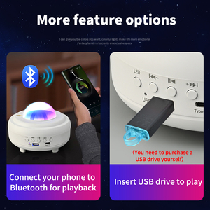 Northern <b>Lights</b> Modern Plug-In Built-In for Music Projection USB <b>Flash</b> Drive Dimmable White/Black Colourful Night <b>Light</b> - Product Image 3