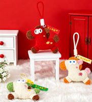 Porte-clés pendentif petit cheval en peluche courte, cadeau d'anniversaire, 0-10 cm, peluche super douce anti-stress unisexe