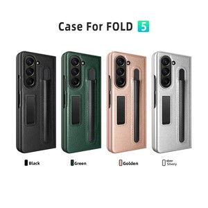 เคสโทรศัพท์แบบพับได้ลดราคา 50% สำหรับ Samsung Galaxy Z Fold พร้อมขาตั้งแบบซ่อนและที่ใส่ปากกา ป้องกันการตกกระแทกได้อย่างเต็มรูปแบบ - Product Image 5
