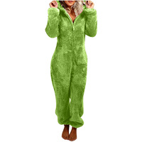 Nouvelle conception, vêtements pour femmes d'automne et d'hiver, combinaison en peluche épaisse et douillette, pyjama à capuche pour femmes, ensemble de vêtements de maison