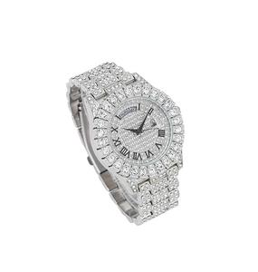 Reloj de diamantes de lujo con correa ajustable Movimiento de cuarzo resistente al agua y diseño moderno a precios razonables - Product Image 4