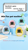 Console de jeu électronique miniature pour joueurs de jeux portables, pendentif porte-clés, écran non tactile