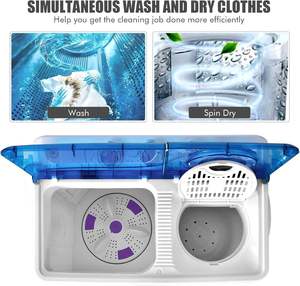 STELLAR PATH TY-260528-655 Portable <b>Top</b>-<b>load</b> <b>Washing</b> <b>Machine</b> Dryer Twin Tub 9/13/15KG Large Capacity Semi-Automatic Plastic Body - Product Image 6
