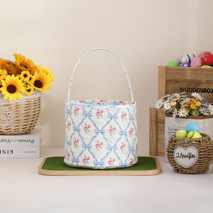 Panier <span class=keywords><strong>de</strong></span> rangement <span class=keywords><strong>de</strong></span> Pâques, organisateur matelassé à main, cadeau <span class=keywords><strong>de</strong></span> Pâques, fournitures <span class=keywords><strong>de</strong></span> fête, panier <span class=keywords><strong>de</strong></span> Pâques en polyester, achat en gros pour enfants - Product Image 5