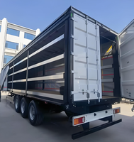 Nouvelle semi-remorque à rideaux latéraux en acier à 3 essieux de 40/53 pieds, capacité de charge de 60 tonnes, avec échelle hydraulique et suspension mécanique/pneumatique, à vendre